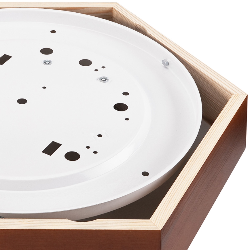 Стельовий світильник HEX 2xE27/60W/230V діаметр 43 cm сосна коричнева