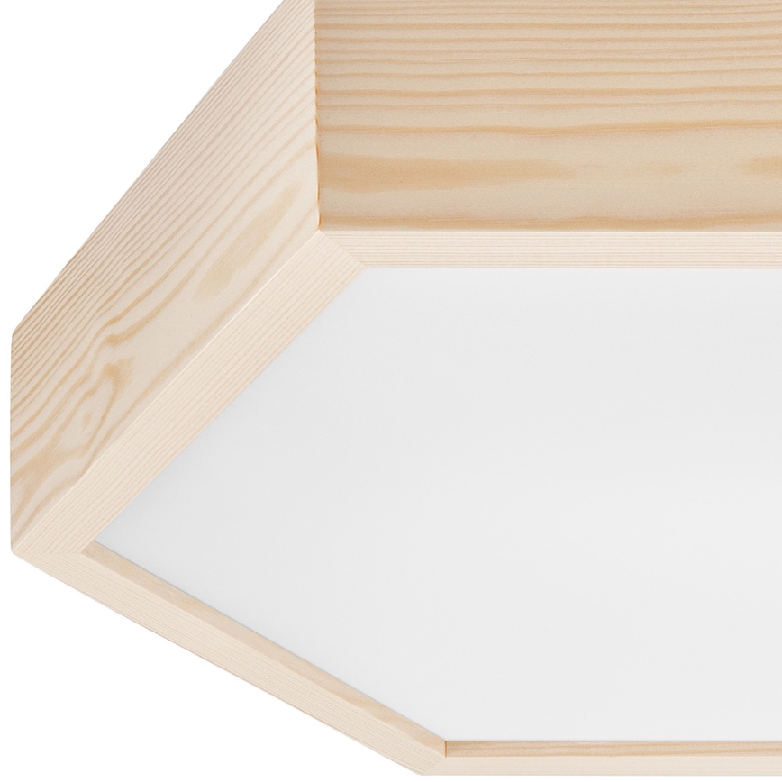 Стельовий світильник HEX NATURAL 2xE27/60W/230V ø 43 см сосна
