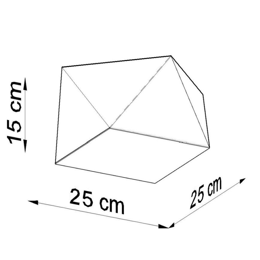Стельовий світильник HEXA 1xE27/60W/230V білий