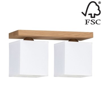 Стельовий світильник INGER 2xE27/25W/230V дуб – сертифіковано FSC