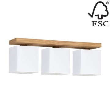 Стельовий світильник INGER 3xE27/25W/230V дуб – сертифіковано FSC
