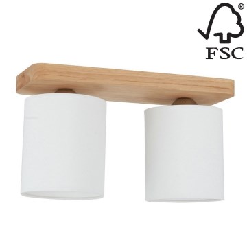 Стельовий світильник JENTA 2xE27/25W/230V дуб – сертифіковано FSC
