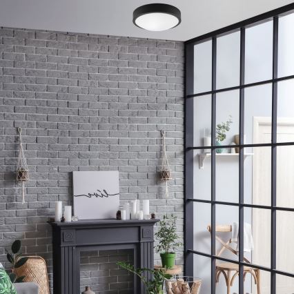 Стельовий світильник JONAS 1xE27/60W/230V діаметр 26 cm чорний