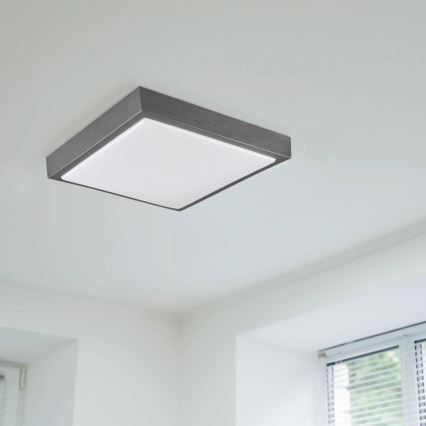 Стельовий світильник KAZIMIERZ 2xE27/20W/230V 29,5x29,5 см чорний