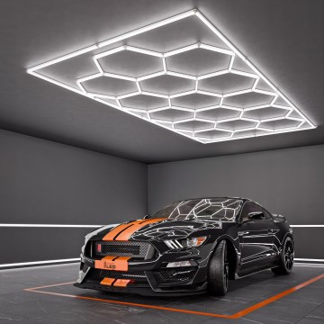 Стельовий світильник LED HEXAGON LED/696W/85-265V 4000K 484x243 см CRI 90 IP54 білий
