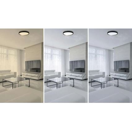 LED димований стельовий світильник ILVI LED/45W/230V 2700-6500K діам. 50 cm чорний/латунь + пульт дистанційного керування