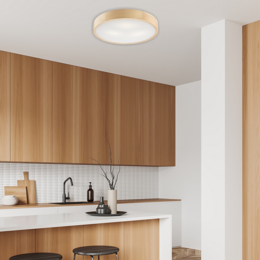 Стельовий світильник NATURAL 3xE27/60W/230V ø 47 см сосна