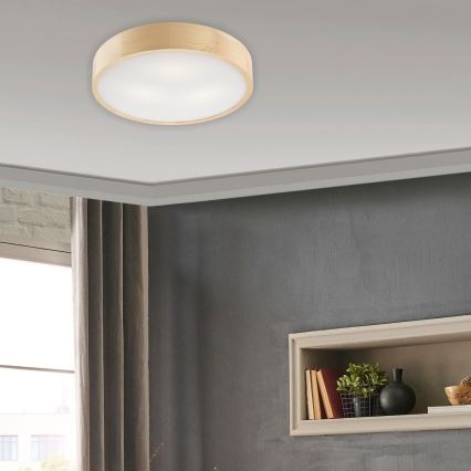 Стельовий світильник NATURAL 3xE27/60W/230V ø 47 см сосна