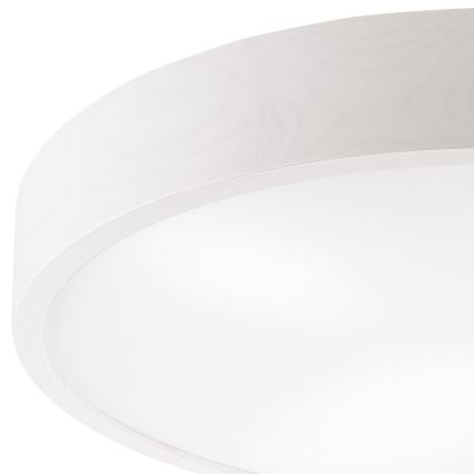 Стельовий світильник NATURAL 4xE27/60W/230V ø 57 см білий/сосна