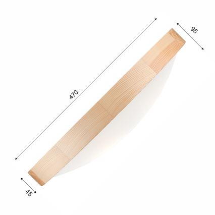 Стельовий світильник NATURAL SLIM 3xE27/60W/230V діаметр 47 см сосна