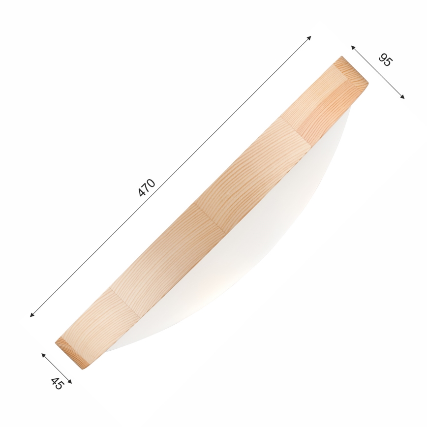 Стельовий світильник NATURAL SLIM 3xE27/60W/230V діаметр 47 см сосна