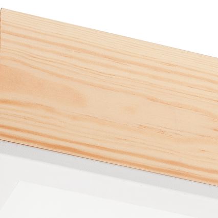 Стельовий світильник NATURAL SQUARE 2xE27/15W/230V 31x31 см сосна/білий