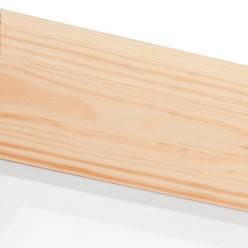 Стельовий світильник NATURAL SQUARE 2xE27/15W/230V 31x31 см сосна/білий