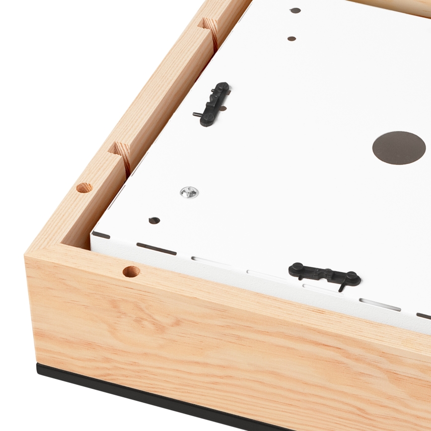 Стельовий світильник NATURAL SQUARE 2xE27/15W/230V 31x31 см сосна/чорний