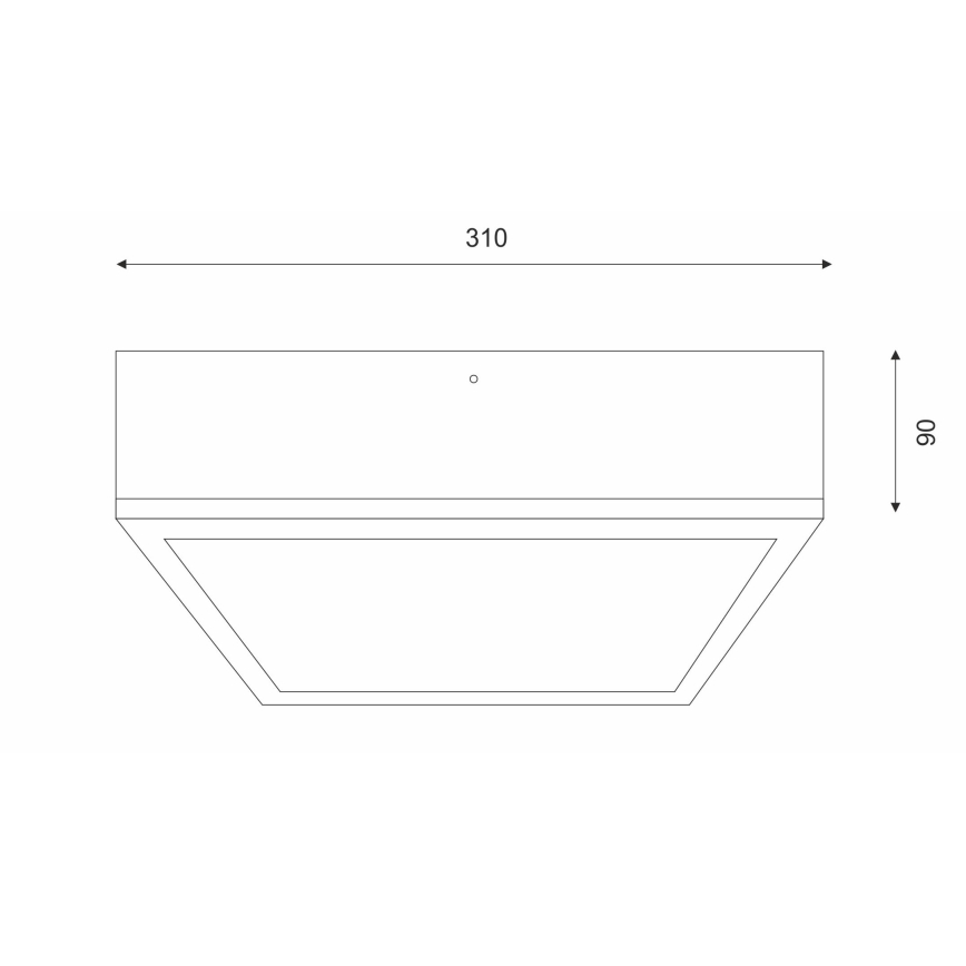Стельовий світильник NATURAL SQUARE 2xE27/15W/230V 31x31 см сосна/чорний