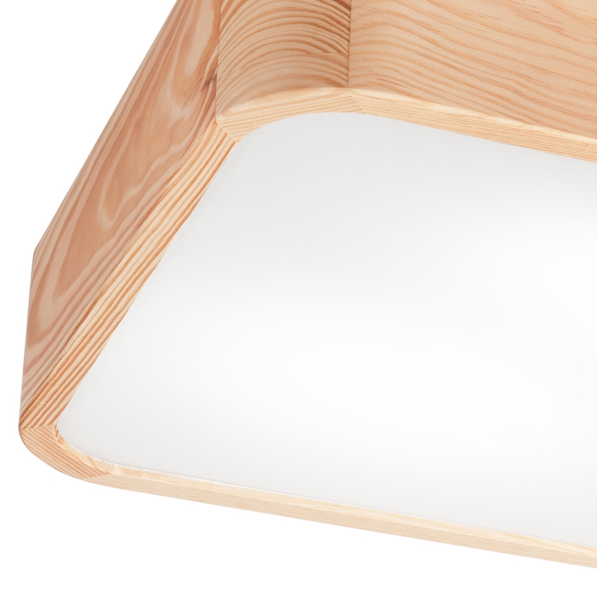 Стельовий світильник NATURAL SQUARE 2xE27/15W/230V 35x35 см сосна