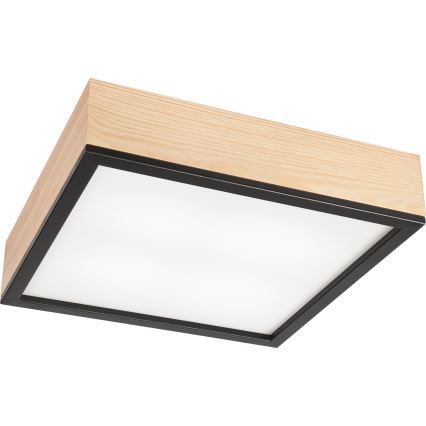 Стельовий світильник NATURAL SQUARE 4xE27/15W/230V 39x39 см сосна/чорний