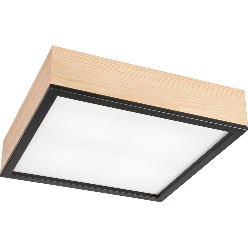 Стельовий світильник NATURAL SQUARE 4xE27/15W/230V 39x39 см сосна/чорний