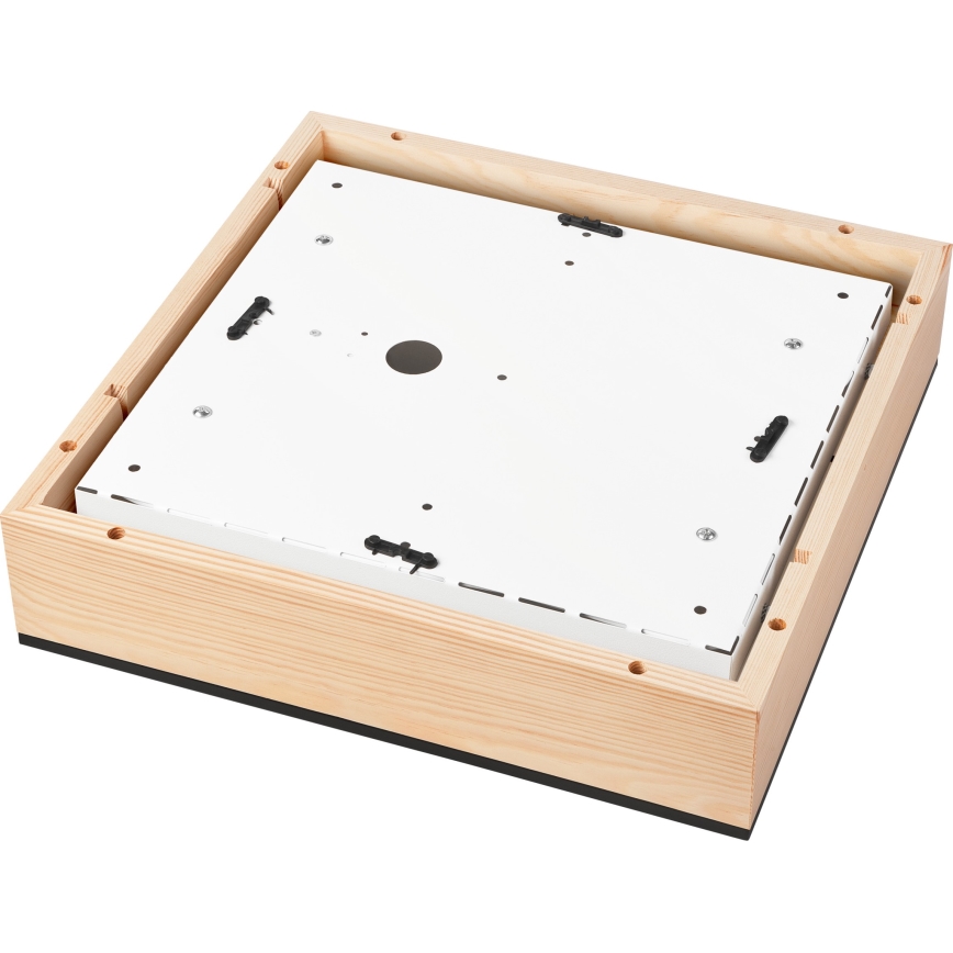 Стельовий світильник NATURAL SQUARE 4xE27/15W/230V 39x39 см сосна/чорний