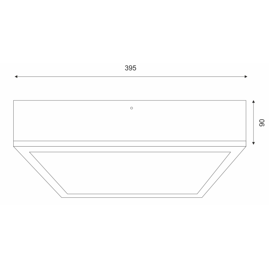 Стельовий світильник NATURAL SQUARE 4xE27/15W/230V 39x39 см сосна/чорний