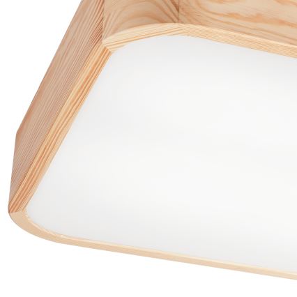 Стельовий світильник NATURAL SQUARE 4xE27/15W/230V 45x45 см сосна