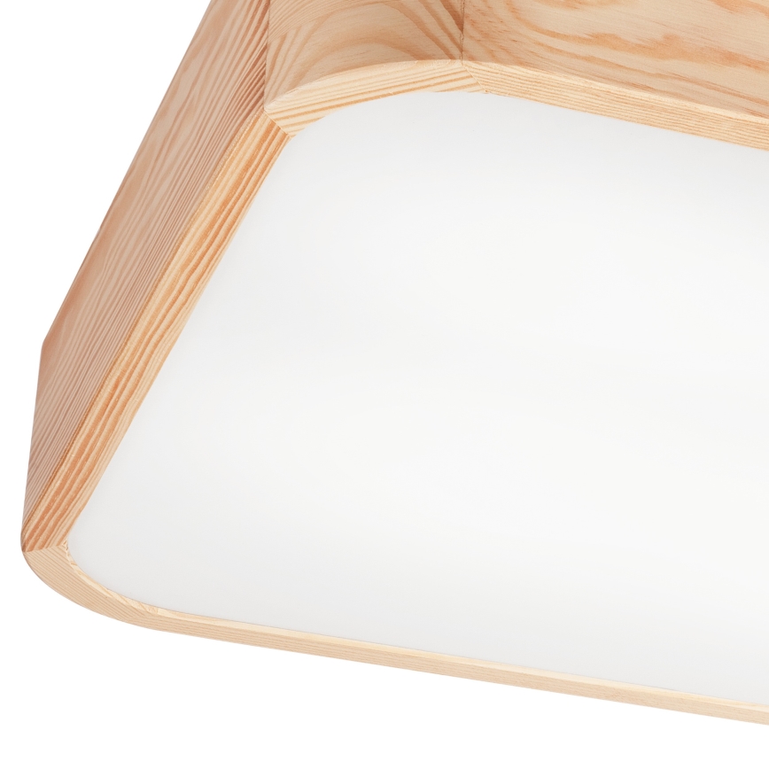 Стельовий світильник NATURAL SQUARE 4xE27/15W/230V 45x45 см сосна