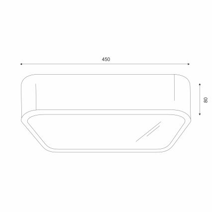 Стельовий світильник NATURAL SQUARE 4xE27/15W/230V 45x45 см сосна