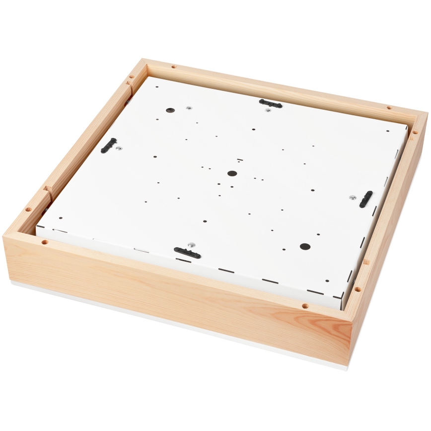 Стельовий світильник NATURAL SQUARE 4xE27/15W/230V 48x48 см сосна/білий