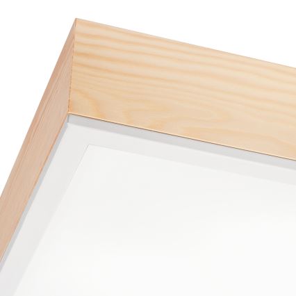 Стельовий світильник NATURAL SQUARE 4xE27/15W/230V 48x48 см сосна/білий