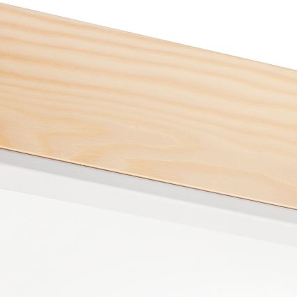 Стельовий світильник NATURAL SQUARE 4xE27/15W/230V 48x48 см сосна/білий