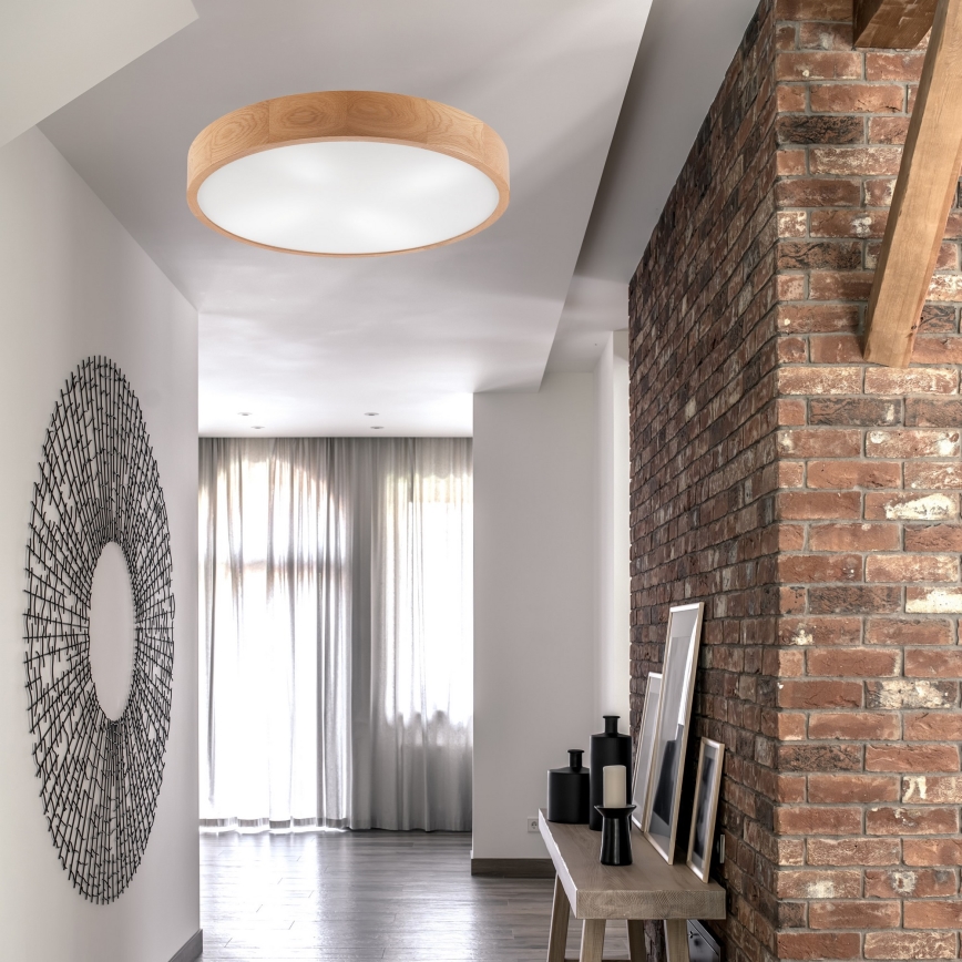 Стельовий світильник OAK 4xE27/60W/230V ø 57 см дуб
