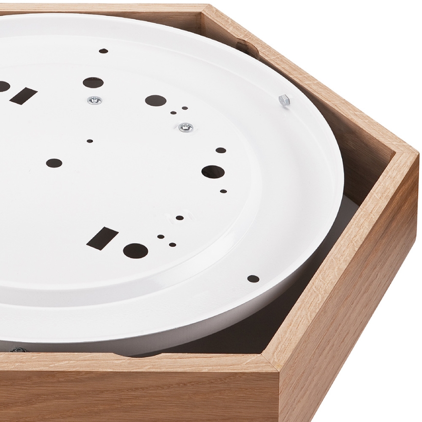 Стельовий світильник OAK HEX 2xE27/60W/230V ø 43 см дуб