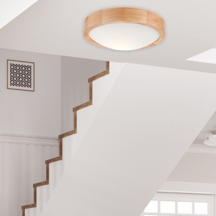 Потолочний світильник OAK SLIM 1xE27/60W/230V дуб, пр. 27 см