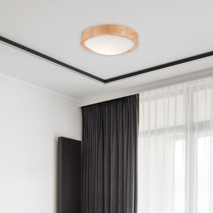 Стельовий світильник OAK SLIM 1xE27/60W/230V дуб ø 27 см