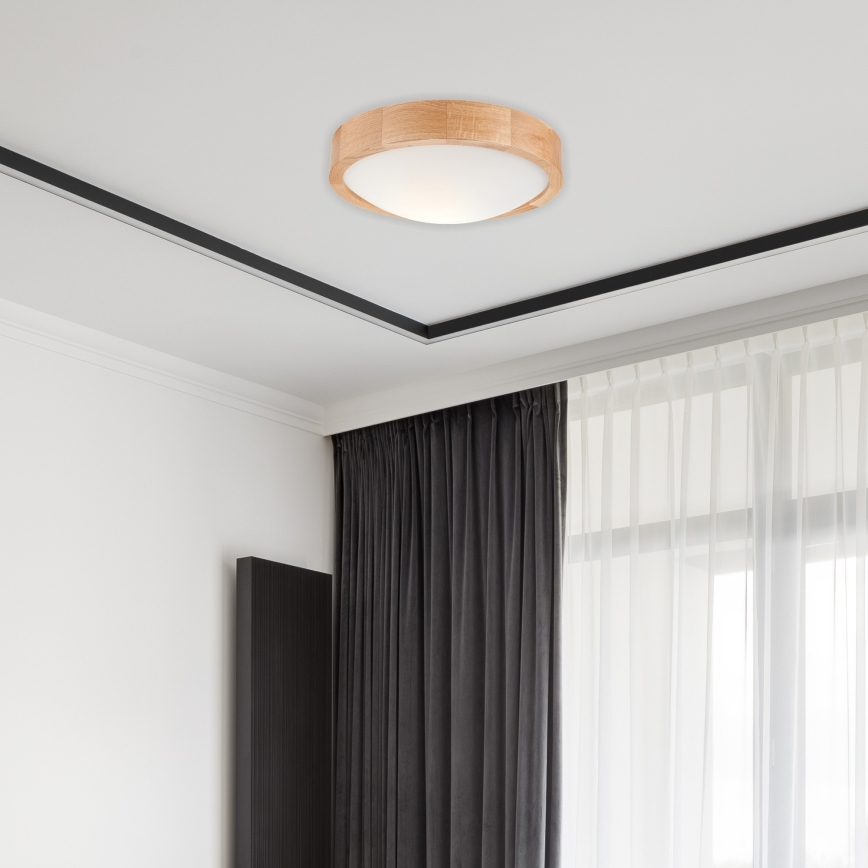 Стельовий світильник OAK SLIM 1xE27/60W/230V дуб ø 27 см