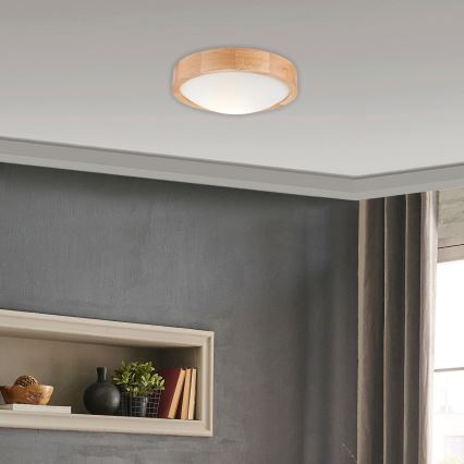 Стельовий світильник OAK SLIM 1xE27/60W/230V дуб ø 27 см