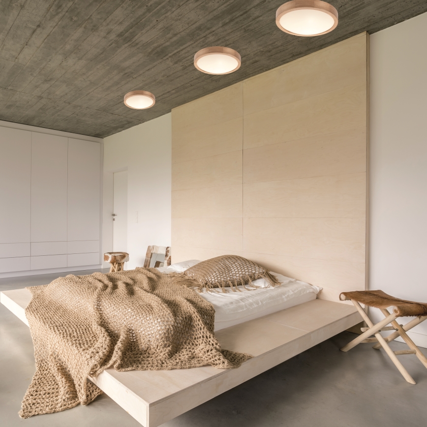 Стельовий світильник OAK SLIM 2xE27/60W/230V дуб ø 37 см - FSC сертифіковано