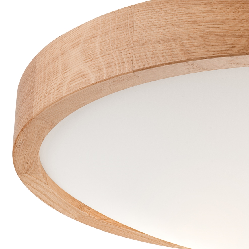 Стельовий світильник OAK SLIM 2xE27/60W/230V дуб ø 37 см - FSC сертифіковано