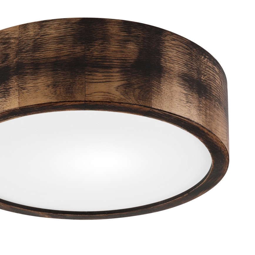Потолочний світильник OAK SMOKY 1xE27/15W/230V ? 27,5 см дуб/темно-коричневий