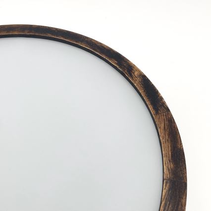 Потолочний світильник OAK SMOKY 1xE27/15W/230V ? 27,5 см дуб/темно-коричневий