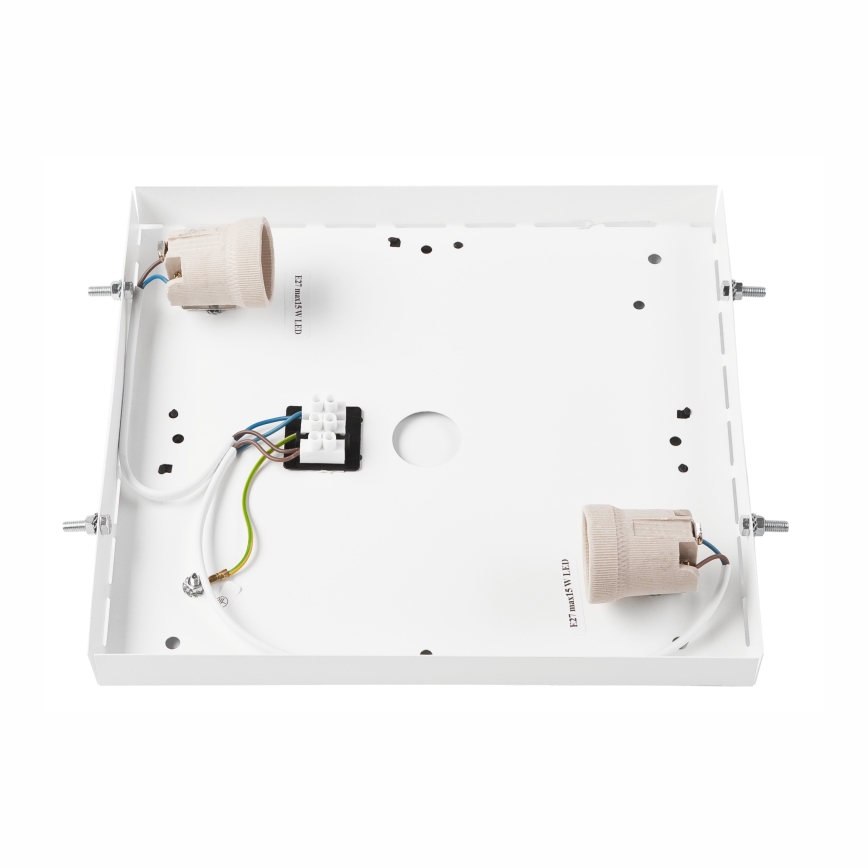 Стельовий світильник OAK SQUARE 2xE27/15W/230V 31x31 см дуб/білий