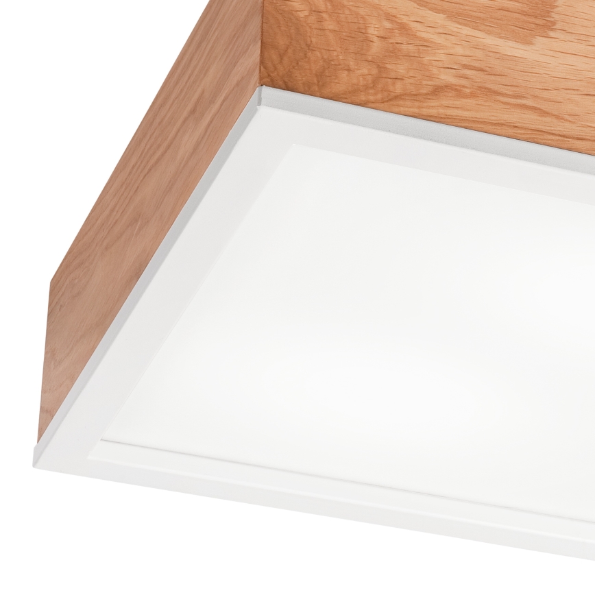 Стельовий світильник OAK SQUARE 2xE27/15W/230V 31x31 см дуб/білий