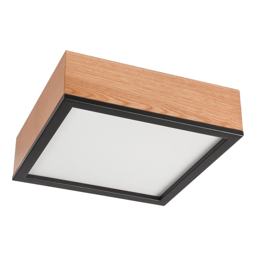 Стельовий світильник OAK SQUARE 2xE27/15W/230V 31x31 см дуб/чорний