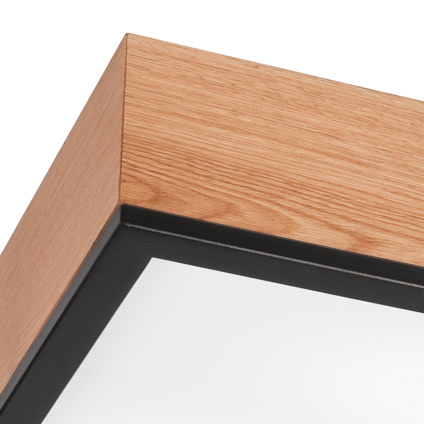 Стельовий світильник OAK SQUARE 2xE27/15W/230V 31x31 см дуб/чорний