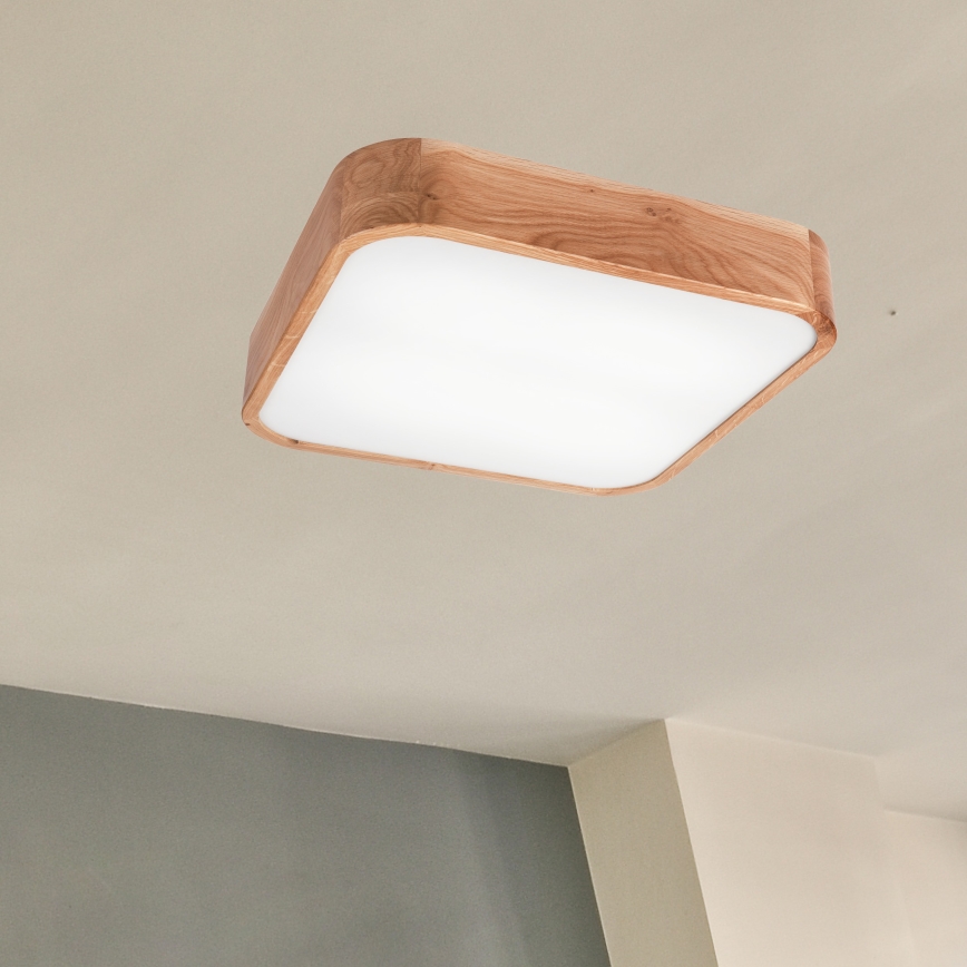 Стельовий світильник OAK SQUARE 4xE27/15W/230V 45x45 см дуб