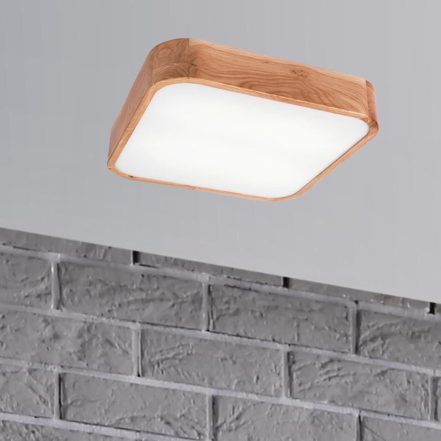 Стельовий світильник OAK SQUARE 4xE27/15W/230V 45x45 см дуб