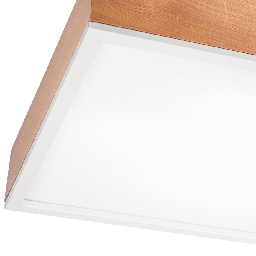 Стельовий світильник OAK SQUARE 4xE27/15W/230V 48x48 см дуб/білий