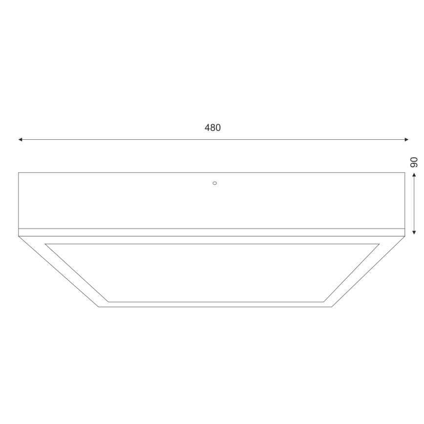 Стельовий світильник OAK SQUARE 4xE27/15W/230V 48x48 см дуб/білий