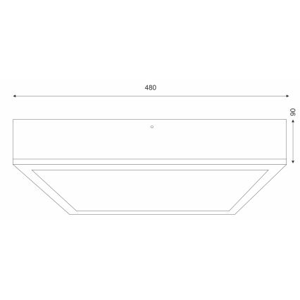 Стельовий світильник OAK SQUARE 4xE27/15W/230V 48x48 см дуб/чорний