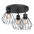 Стельовий світильник PARKLA 3xE27/15W/230V чорний